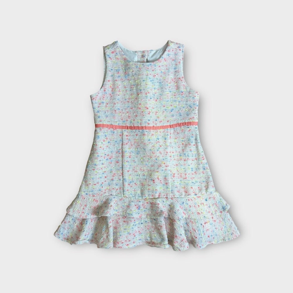 Janie and Jack Tweed Ruffle Bottom Dress